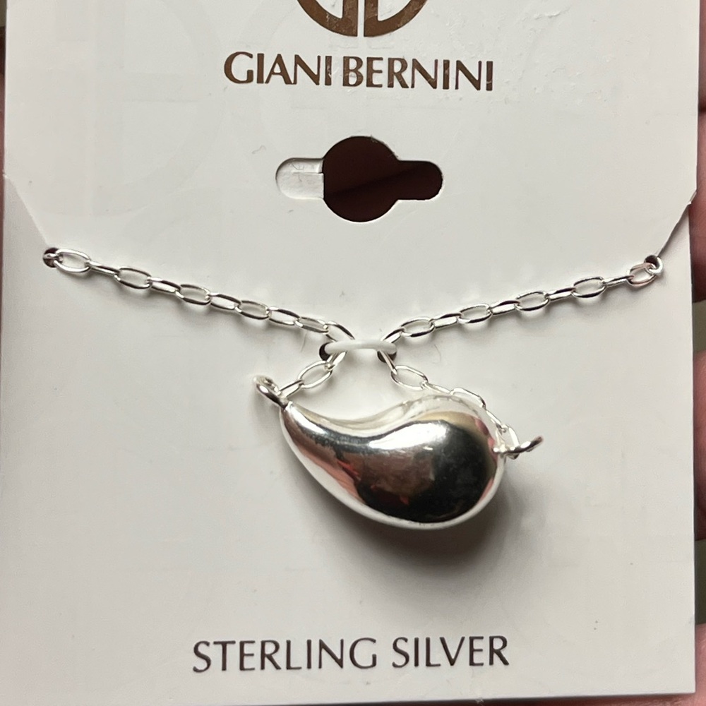 Giani Bernini Sterling Silver Teardrop Necklace NWT